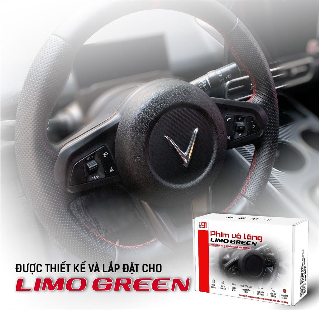 Phím Vô Lăng MCD91 VinFast Limo Green V2 Cruise Control