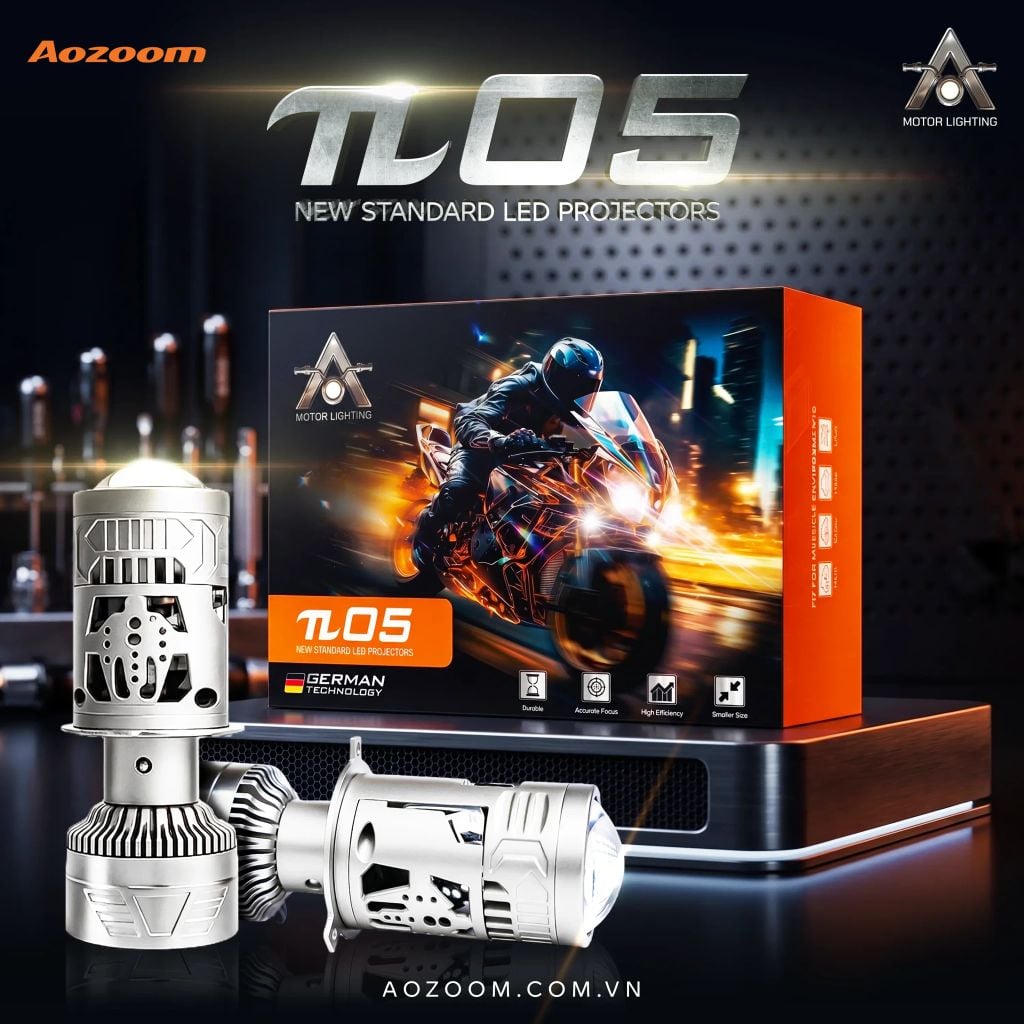 Bi LED Xe Máy Aozoom PI05 70W – Projector H4