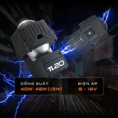 Bi LED Xe Máy Aozoom PI20 1.5 Inch 46W – Demi Xanh
