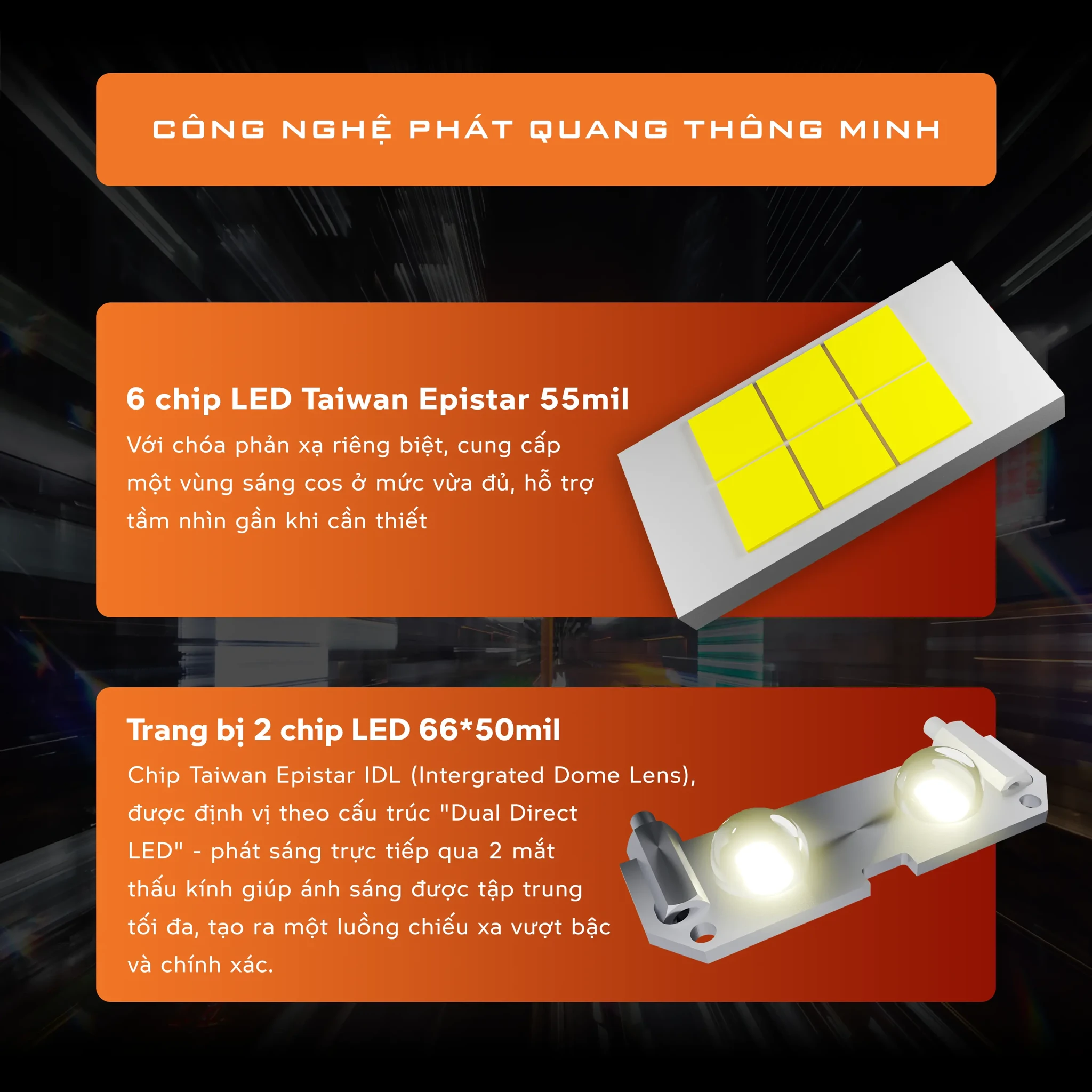 Đèn Trợ Sáng Xe Máy Aozoom PI35 51W - ảnh chính hãng 5