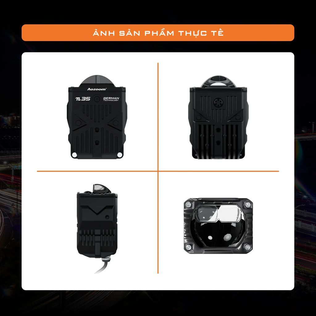 Đèn Trợ Sáng Xe Máy Aozoom PI35 51W