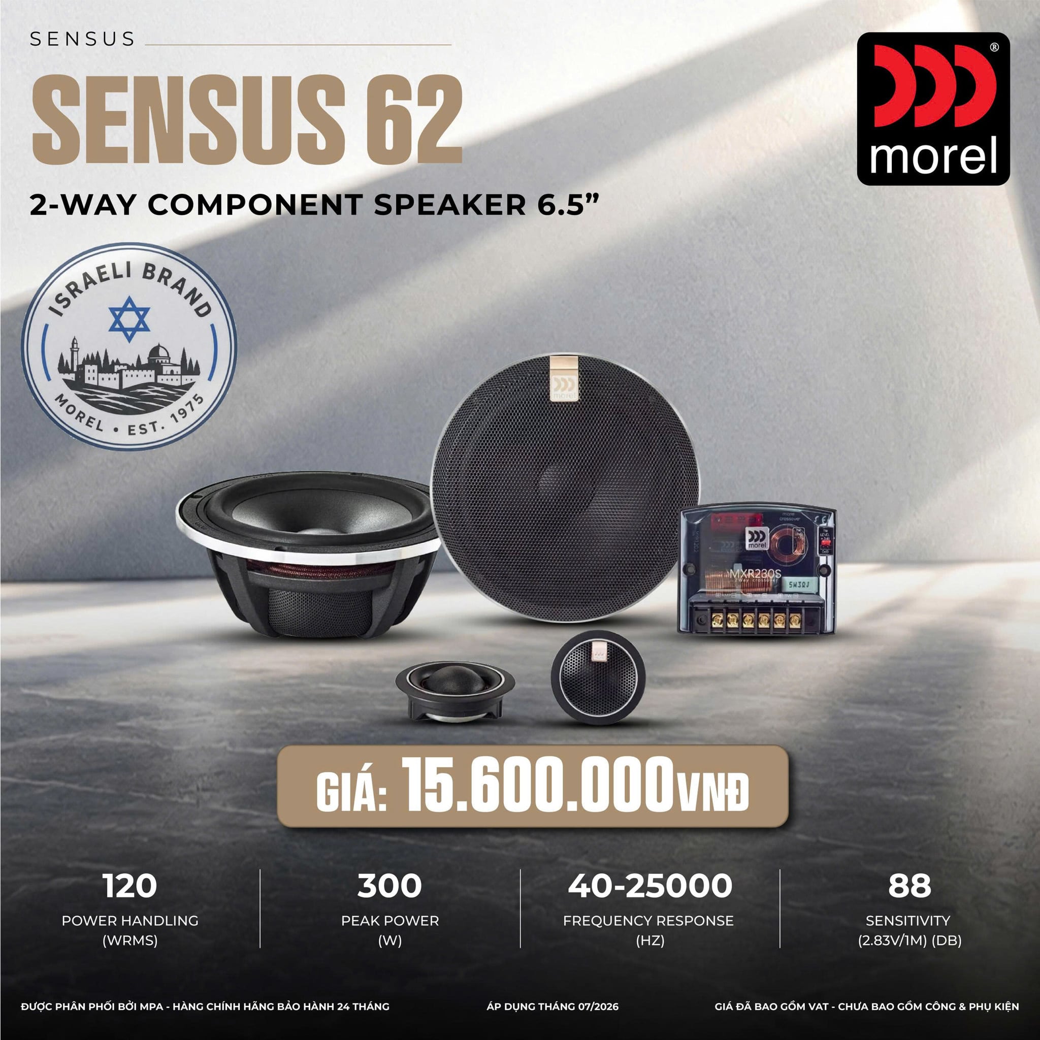 Loa Cánh Ô Tô Morel Sensus 62 2 Way 6.5 Inch