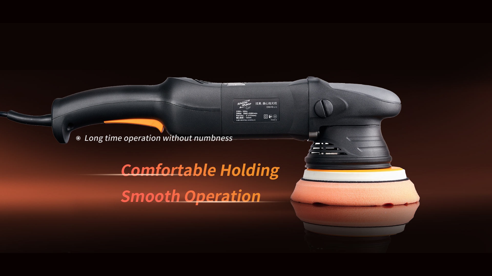 Shine Mate EX610 cầm thoải mái, vận hành êm khi đánh bóng thời gian dài