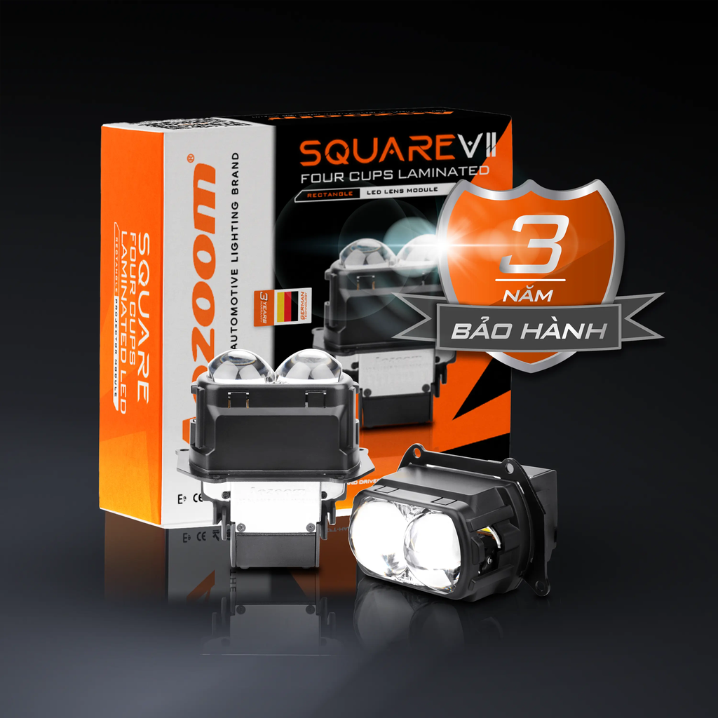 Bi LED Aozoom Square V2 – Đèn Bi Pha Ô Tô