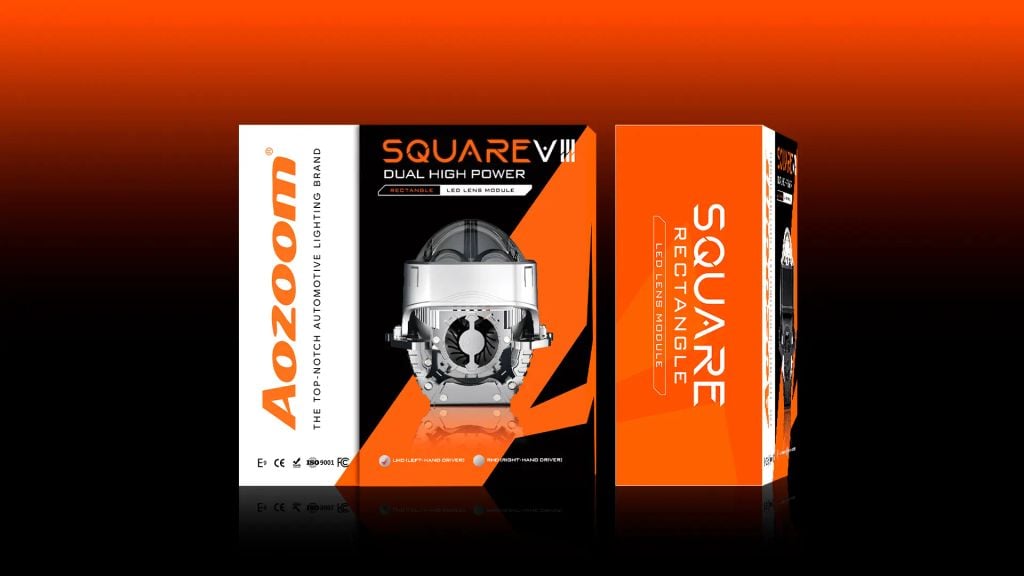 Bi LED Aozoom Square V3 – Đèn Bi Pha Ô Tô