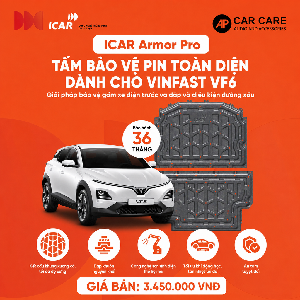 Icar Tấm bảo vệ pin Vinfast VF6 - An Tâm Cho Gia Đình Trên Mọi Hành Trình