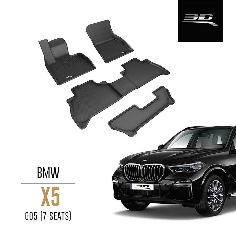 Bộ 4 tấm 3D MAXpider KAGU cho BMW X5 G05 7 chỗ, có tấm riêng cho hàng ghế thứ ba