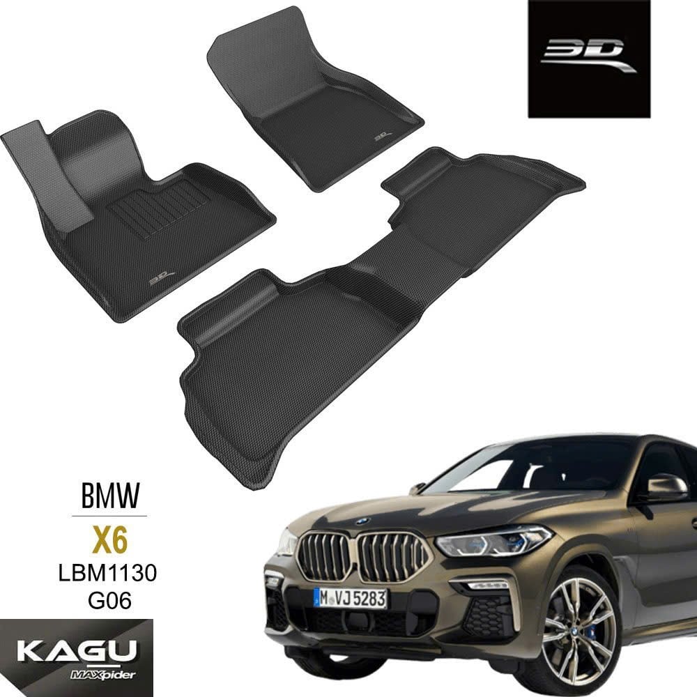 Bộ 3 tấm 3D MAXpider KAGU mã LBM1130 cho BMW X6 G06, tấm hàng sau liền một khối