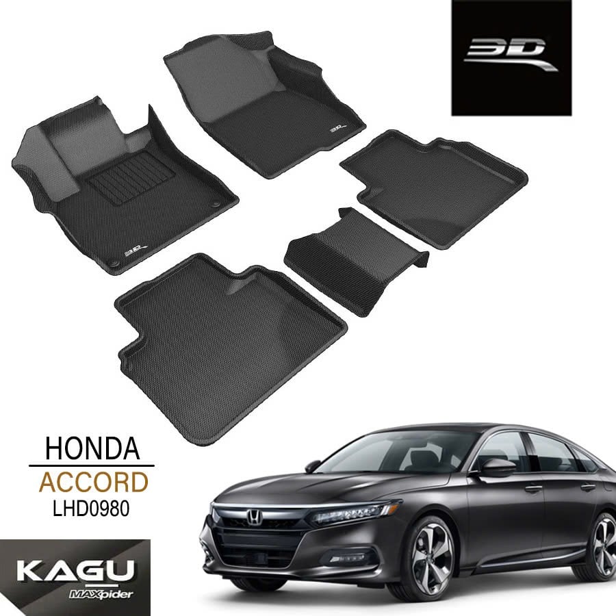 Bộ 5 tấm 3D MAXpider KAGU cho Honda Accord 2018-2024, mã khuôn LHD0980 in trên poster hãng