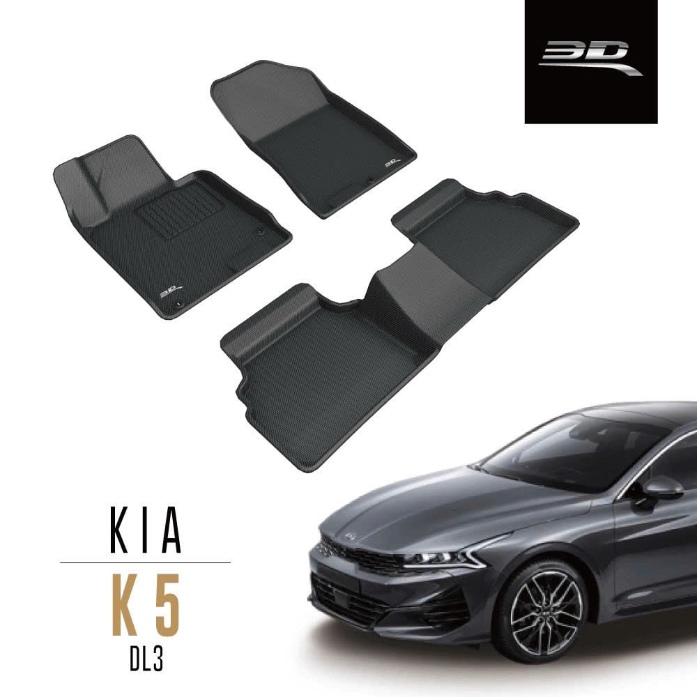 Bộ 3 tấm thảm 3D MAXpider KAGU cho Kia K5 thế hệ DL3, tấm hàng sau liền khối