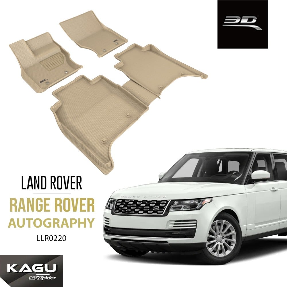 Bộ thảm 3D MAXpider KAGU màu be mã LLR0220 cho Land Rover Range Rover 2014–2021
