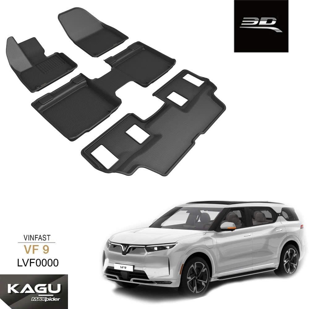 Thảm lót sàn 3D MAXpider KAGU Vinfast VF9 – bộ thảm theo form xe