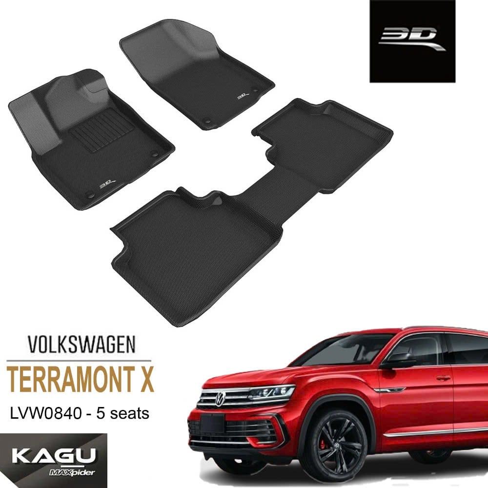 Thảm Lót Sàn Ô Tô Volkswagen Teramont 7 Chỗ 2017+ 3D MAXpider KAGU