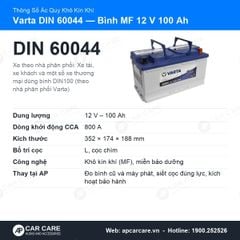 Ắc Quy Ô Tô Varta DIN 60044 100Ah