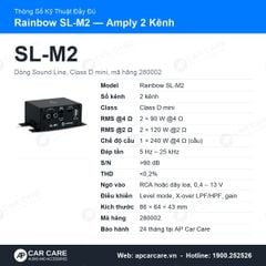 Amply Ô Tô 2 Kênh Rainbow SL-M2 Mini 2x90W RMS 4 Ohm