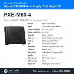 DSP Alpine PXE-M60-4 6 Kênh Tích Hợp Amply