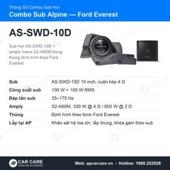 Combo Loa Sub Hơi Alpine Ford Everest AS-SWD-10D Và S2-A60M