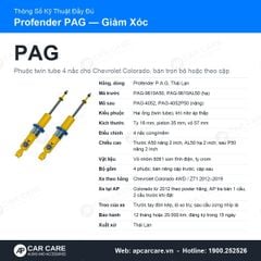 Giảm Xóc Ô Tô Chevrolet Colorado 2012+ Profender PAG 4 Chế Độ