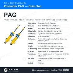 Giảm Xóc Ô Tô Mitsubishi Pajero 2015+ Profender PAG 4 Chế Độ
