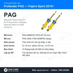 Giảm Xóc Ô Tô Mitsubishi Pajero 2015+ Profender PAG 4 Chế Độ
