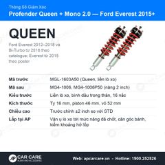 Giảm Xóc Ô Tô Ford Everest 2015+ Profender Queen + Monotube 2.0