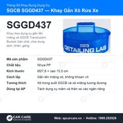 Khay Đựng Dụng Cụ Detailing SGCB SGGD437 - Nhựa PP Cao Cấp, Gắn Trực Tiếp Xô Rửa Xe