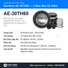 Loa Cánh Ô Tô Rainbow Anniversary AE-30TH65 2 Way 165 mm 80 W