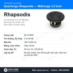 Loa Center Ô Tô Quartorigo Rhapsodis Midrange 3.5 Inch 60W