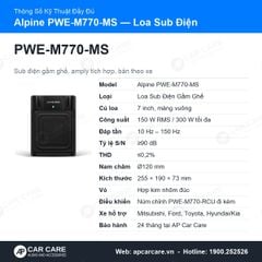 Loa Sub Điện Alpine PWE-M770-MS Plug & Play Theo Xe