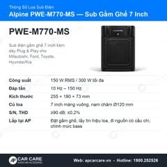 Loa Sub Điện Alpine PWE-M770-MS Plug & Play Theo Xe