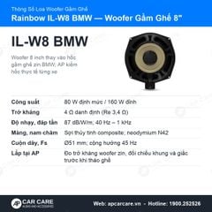 Loa Woofer Gầm Ghế Ô Tô BMW Rainbow IL-W8 BMW 8 Inch