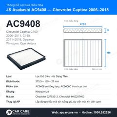 Lọc Gió Điều Hòa Chevrolet Captiva 2006-2018 JS Asakashi AC9408