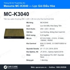 Lọc Gió Điều Hòa Kia Carnival 2020+ Masuma MC-K3040