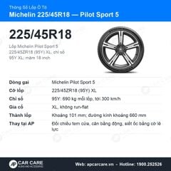 Lốp Ô Tô Michelin 225/45R18 Thái Lan