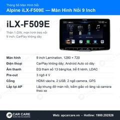 Màn hình nổi Alpine iLX-F509E 9 inch CarPlay không dây/Android Auto