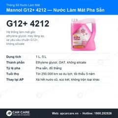 Nước Làm Mát Ô Tô Mannol G12+ 4212 Hồng Pha Sẵn