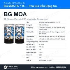 Phụ Gia Nano Bảo Vệ Động Cơ Xăng BG MOA (BG Advanced Formula MOA, Mỹ)