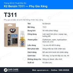 Phụ Gia Xăng Ô Tô K2 Benzin Vệ Sinh Kim Phun Xăng Cô Đặc