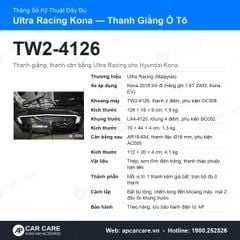 Thanh Giằng Ô Tô Ultra Racing - Hyundai Kona (2018-2024+)