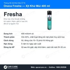Xịt Khử Mùi Ô Tô Onzca Fresha 400ml