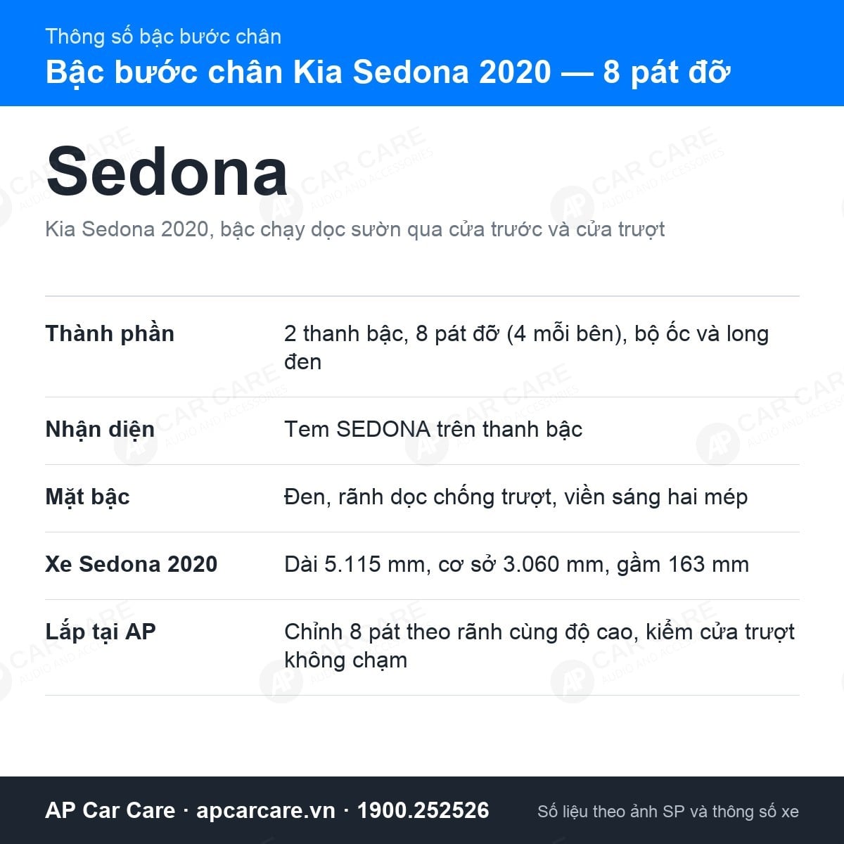 Bậc Bước Chân Kia Sedona 2020