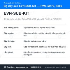 Dây Lấy Tín Hiệu Và Nguồn Sub Alpine PWE-M770, PWE-S800 EVN-SUB-KIT