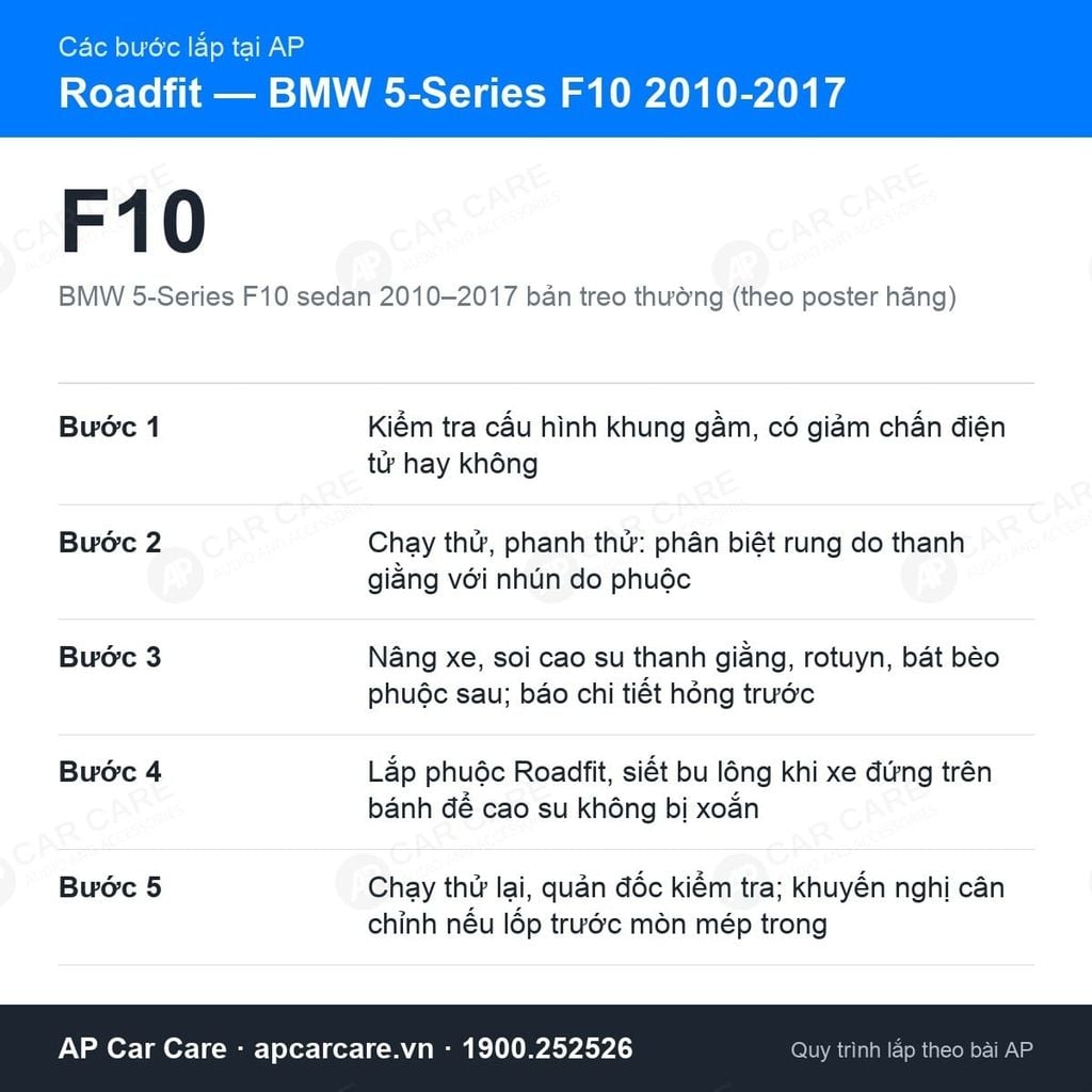 Giảm Xóc Ô Tô BMW 5-Series F10 2010-2017 Roadfit