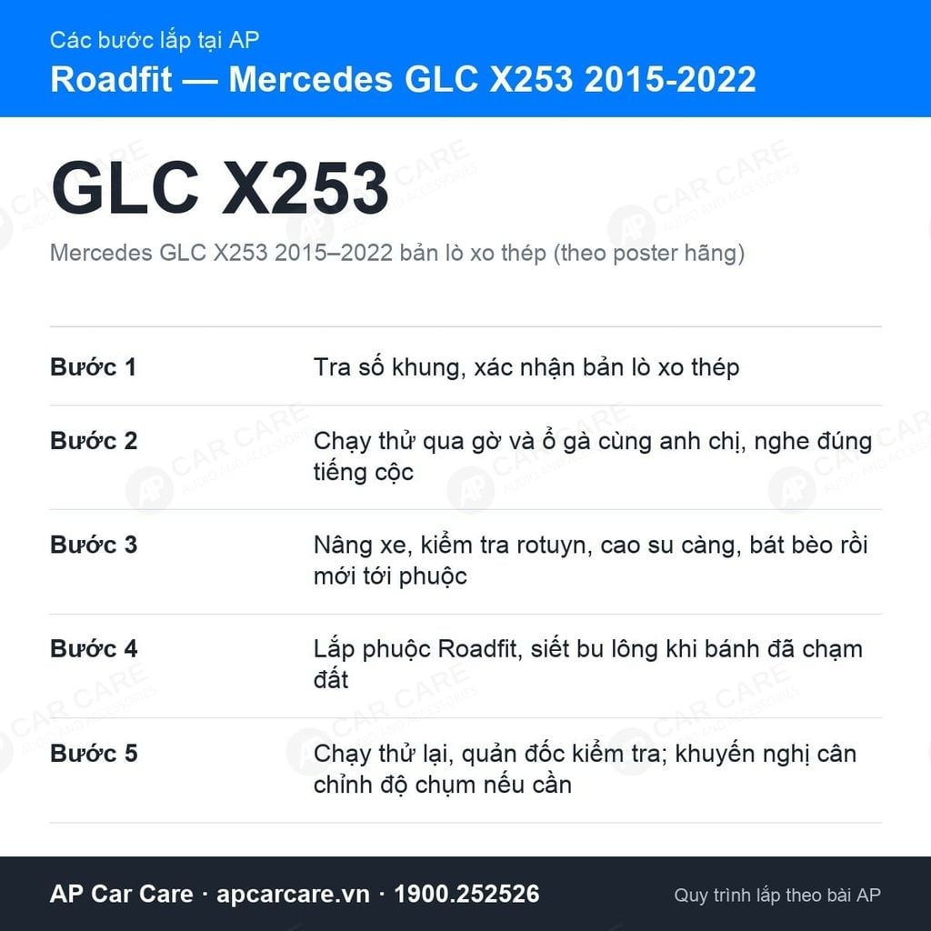 Giảm Xóc Ô Tô Mercedes GLC X253 2015-2022 Roadfit