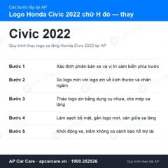 Logo Ô Tô Honda Civic 2022 Chữ H Đỏ