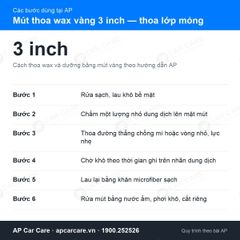 Mút Thoa Wax, Dưỡng Nhựa Ô Tô Màu Vàng 3 Inch