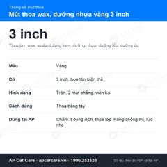 Mút Thoa Wax, Dưỡng Nhựa Ô Tô Màu Vàng 3 Inch