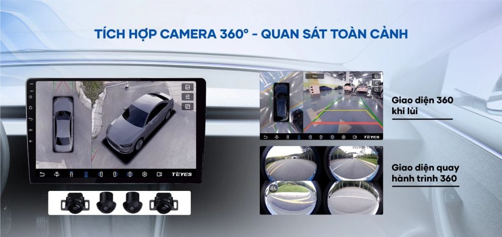 Màn Hình Android Ô Tô Liền Camera 360 Vietmap TEYES CC3
