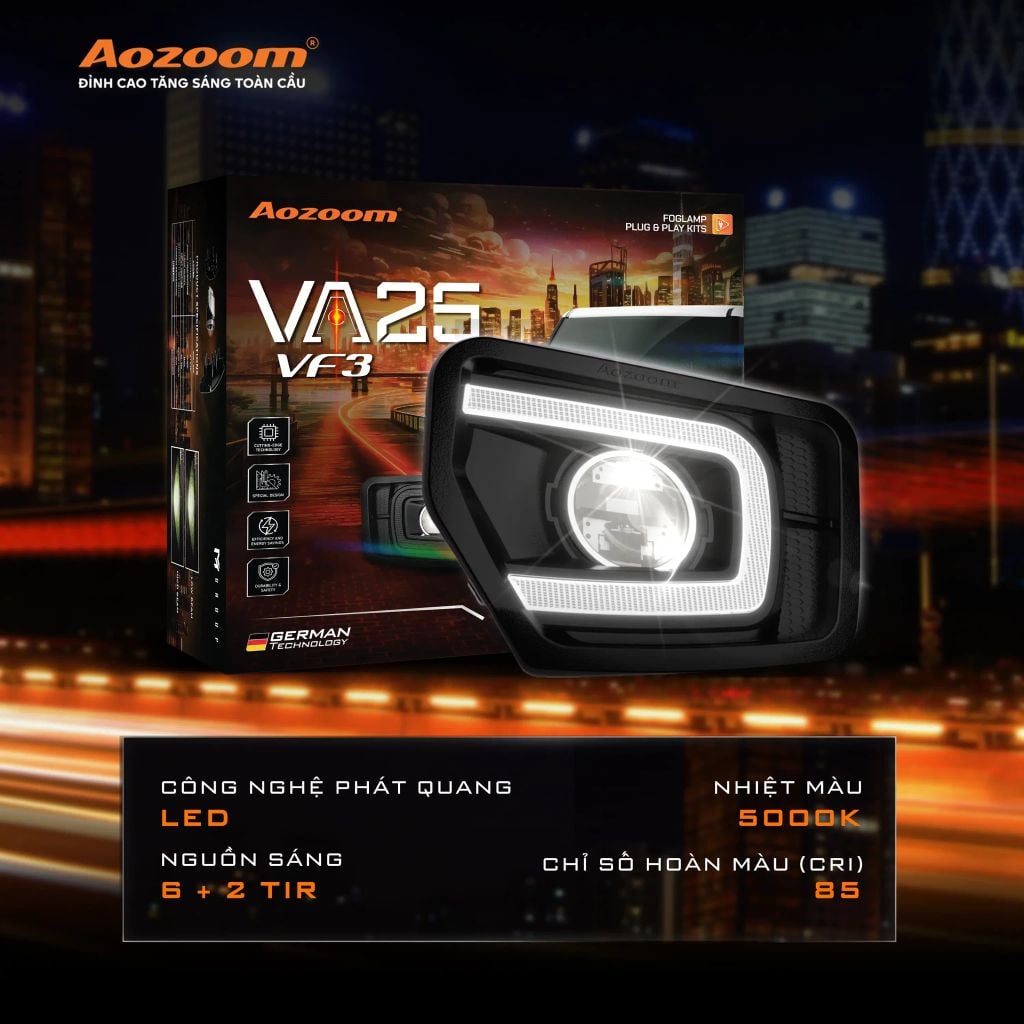 Bộ Đèn Gầm VinFast VF 3 Aozoom VA25 Plus 50W