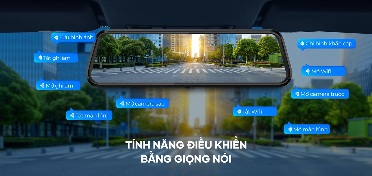 Tính năng điều khiển bằng giọng nói tiếng Việt trên camera hành trình Vietmap R440